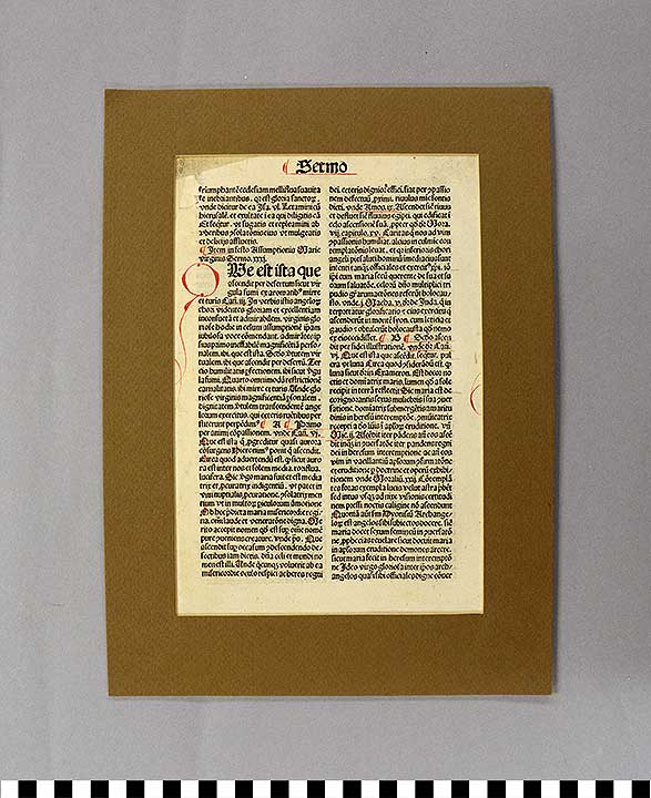 Thumbnail of Incunabulum: Leaf from St. Biovanni da Fidanza, Bonaventura
