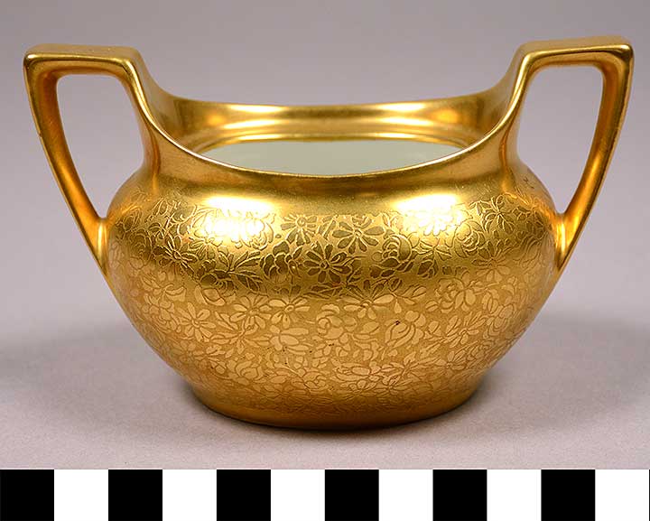Thumbnail of Tea Service: Pickard Gold Lustre Sugar Bowl ()