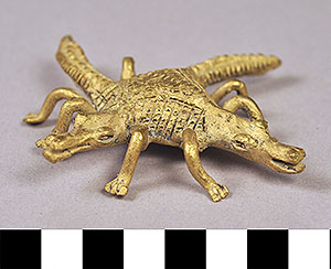 Thumbnail of Reproduction of Gold Weight: Crocodile with Two Heads and One Body (1971.04.0009)