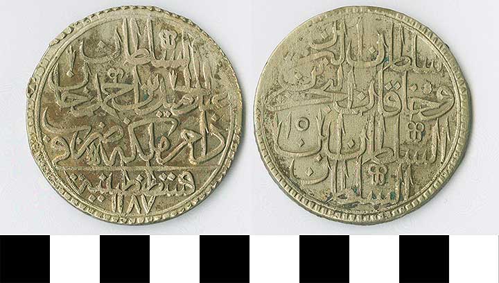 Thumbnail of Coin: Ottoman Empire, Two Zolta (1971.15.0759)