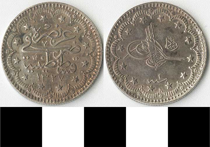 Thumbnail of Coin: Ottoman Empire, Two Piastres (1971.15.1029)