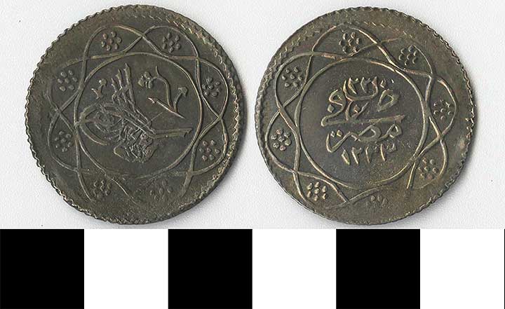 Thumbnail of Coin: Ottoman Empire, Silver Bashka Tarzda Kurush (1971.15.1310)