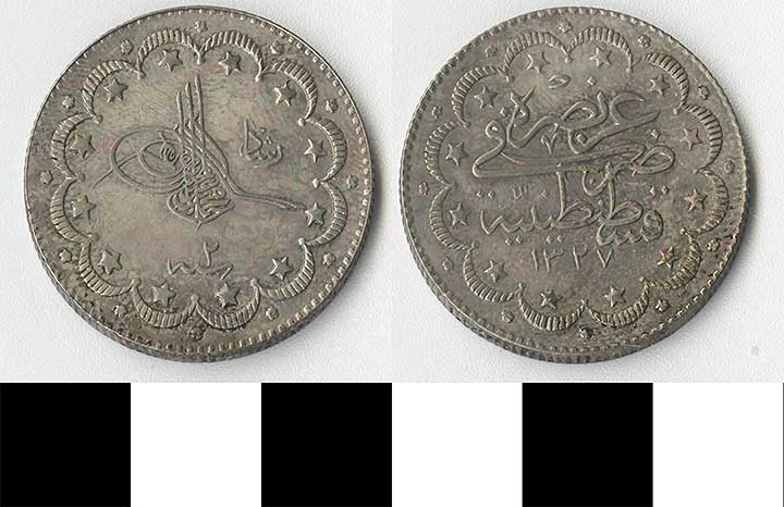 Thumbnail of Coin: Ottoman Empire, Silver On Kurushluk (1971.15.1315)