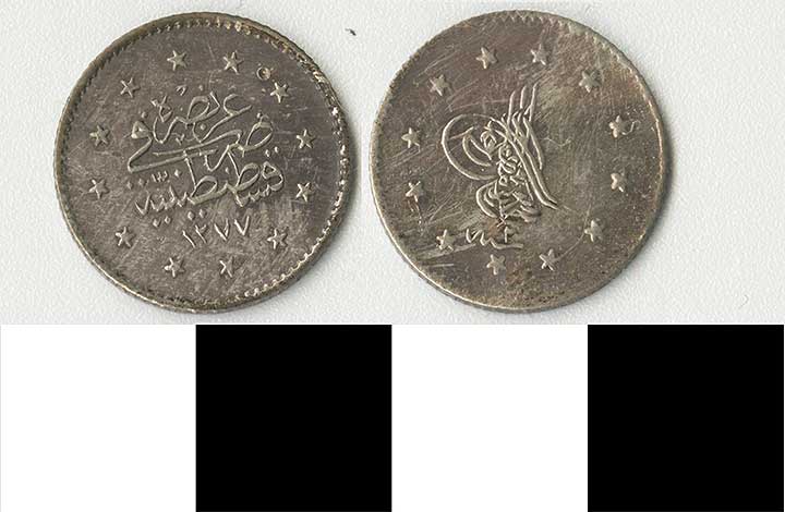 Thumbnail of Coin: Ottoman Empire, Silver Bir Kurushluk (1971.15.1499)