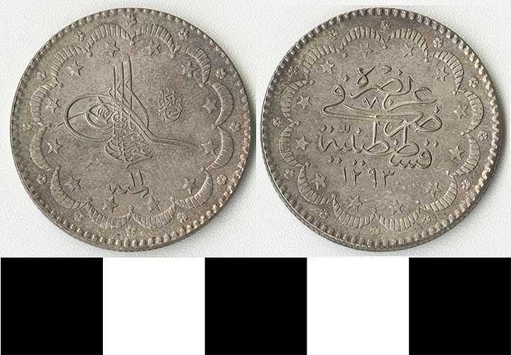 Thumbnail of Coin: Ottoman Empire, Cheykrek Mecidiye (1971.15.1526)