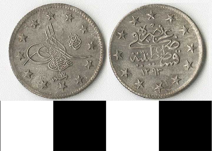 Thumbnail of Coin: Ottoman Empire, Silver Iki Kurushluk (1971.15.1533)