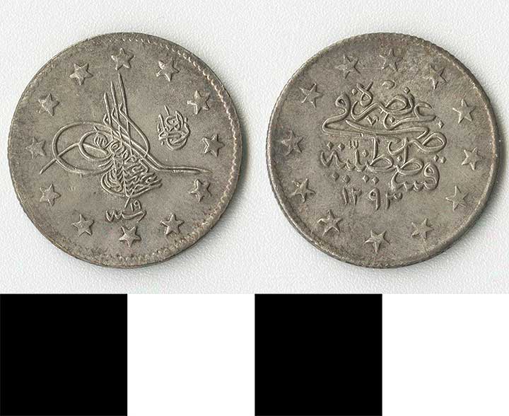 Thumbnail of Coin: Ottoman Empire, Silver Iki Kurushluk (1971.15.1534)