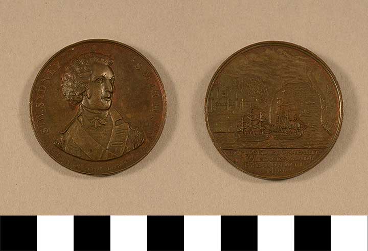 Thumbnail of Historic Medals: Smith in "Tigre" Repulses Napoleon at Acre 1799 (1971.15.2572)