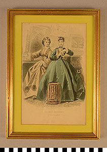 Thumbnail of Framed Engraving: "Les Modes Parisiennes, February 1865" ()