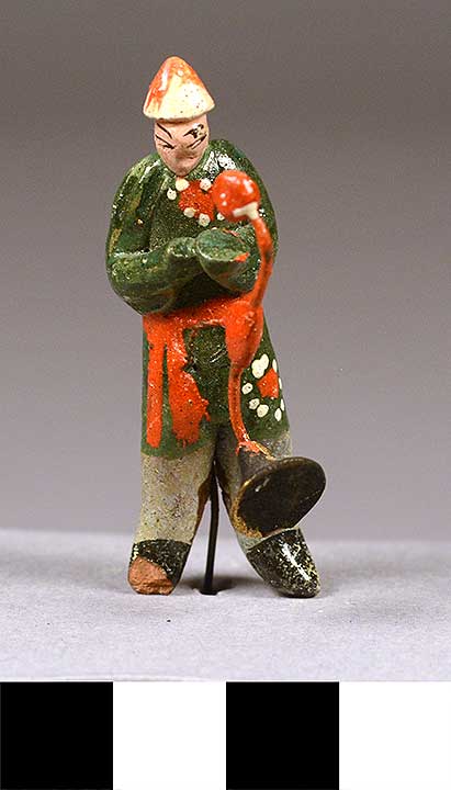 Thumbnail of Model of Wedding Procession: Musician, Horn Player (1990.04.0001AI)
