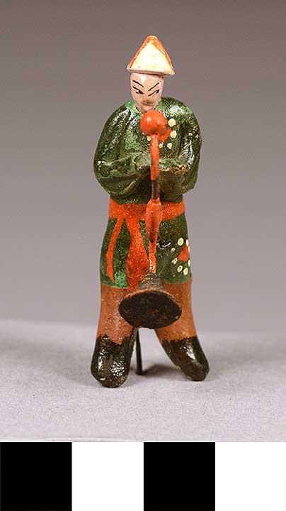 Thumbnail of Model of Wedding Procession: Musician, Horn Player (1990.04.0001AJ)