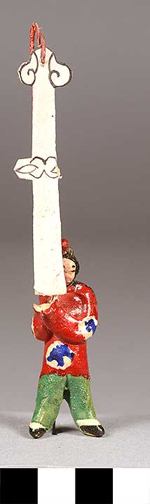 Thumbnail of Model of Wedding Procession: Banner Carrier (1990.04.0001AW)