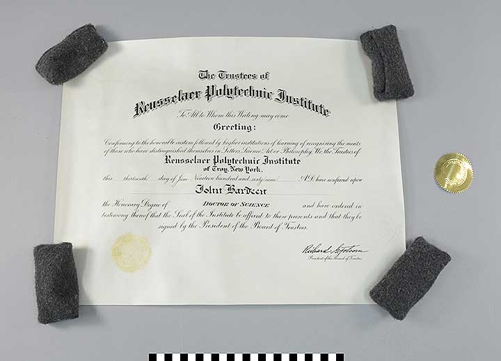 Thumbnail of Diploma: Honorary Doctor of Science, Rensselaer Polytechnic Institute (1991.04.0026A)