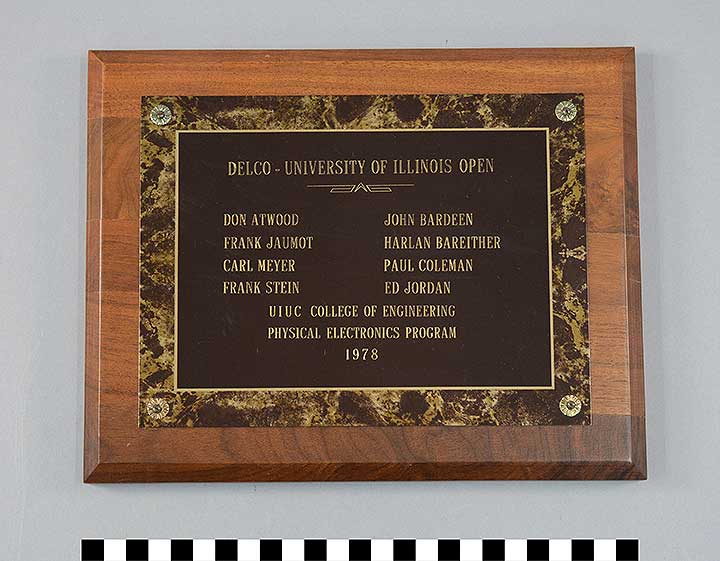 Thumbnail of Commemorative Plaque: "Delco - University of Illinois Open" (1991.04.0088A)