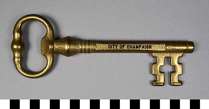 Thumbnail of Commemorative Key: Plaque: Key to the City of Champaign (1991.04.0089B)