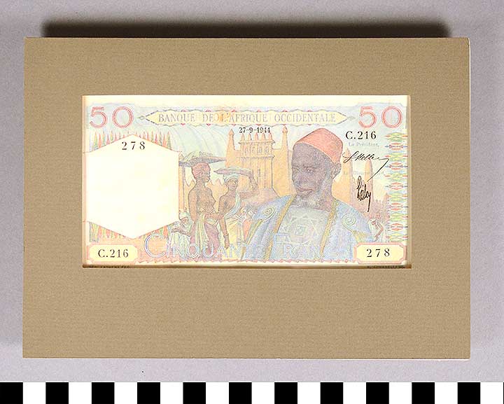 Thumbnail of Bank Note: French West Africa, 50 Francs (1992.23.0517)