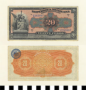 Thumbnail of Bank Note: Mexico, 20 Pesos (1992.23.1340)