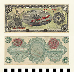 Thumbnail of Bank Note: Mexico, 5 Pesos (1992.23.1344)