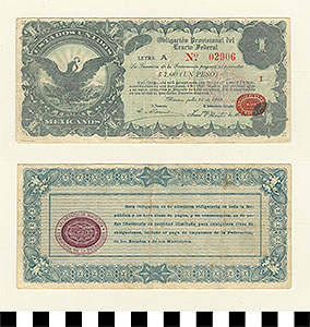 Thumbnail of Bank Note: Mexico, 1 Peso (1992.23.1355)