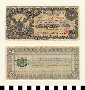 Thumbnail of Bank Note: Mexico, 25 Pesos (1992.23.1357)