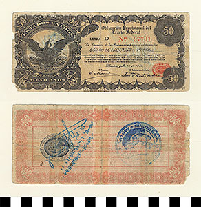 Thumbnail of Bank Note: Mexico, 50 Pesos (1992.23.1358)