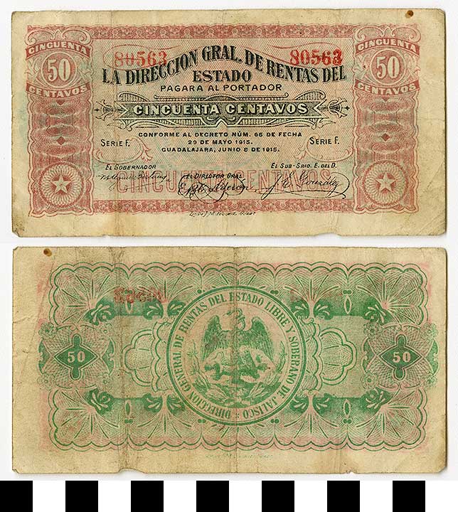 Thumbnail of Bank Note: Mexico, 50 Centavos (1992.23.1378)