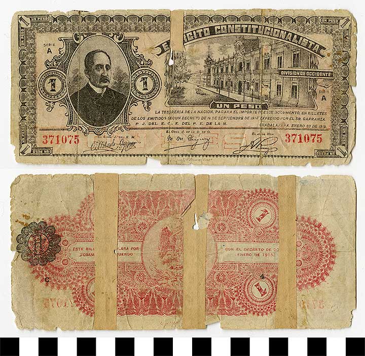 Thumbnail of Bank Note: Mexico, 1 Peso (1992.23.1379)