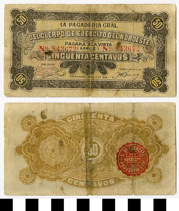 Thumbnail of Bank Note: Mexico, 50 Centavos (1992.23.1382)