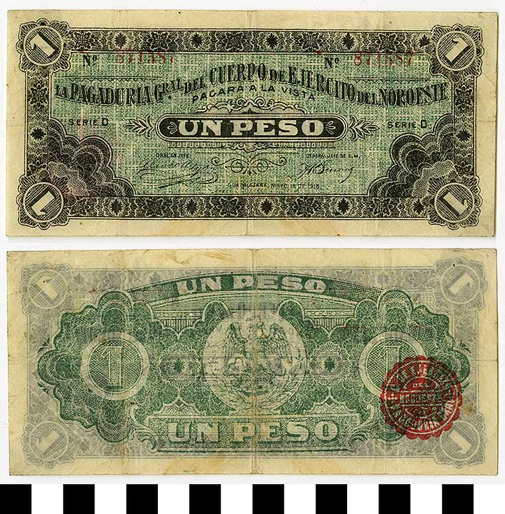 Thumbnail of Bank Note: Mexico, 1 Peso (1992.23.1383)