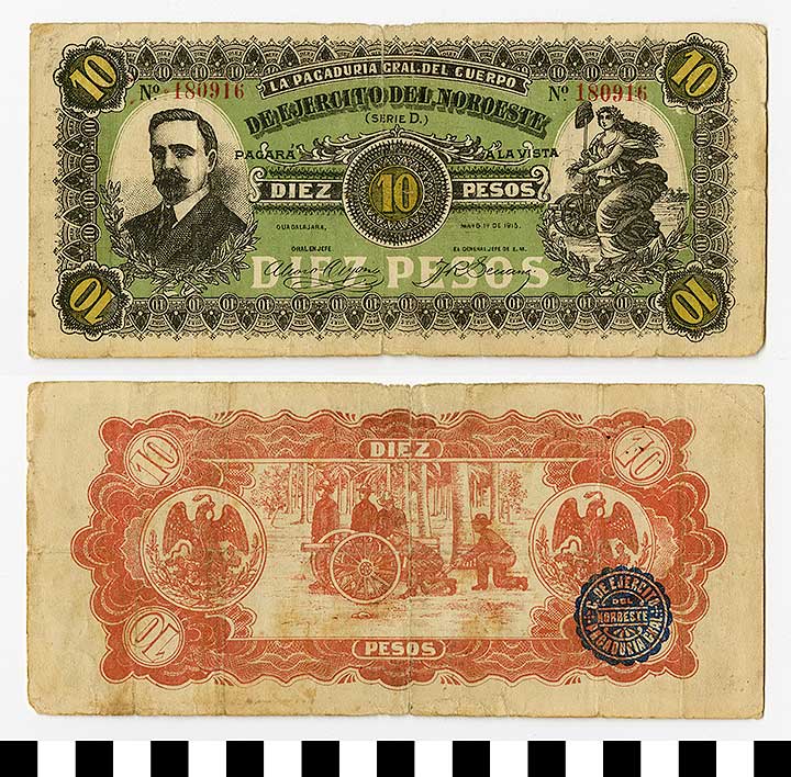 Thumbnail of Bank Note: Mexico, 10 Pesos (1992.23.1384)