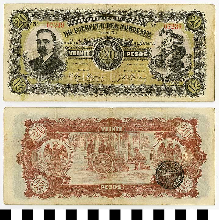 Thumbnail of Bank Note: Mexico, 20 Pesos (1992.23.1385)