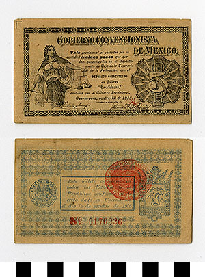 Thumbnail of Bank Note: Mexico, 5 Pesos (1992.23.1393)