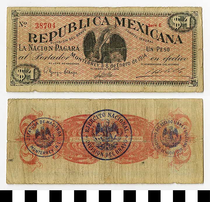 Thumbnail of Bank Note: Mexico, 1 Peso (1992.23.1397)