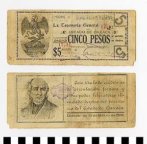 Thumbnail of Bank Note: Mexico, 5 Pesos (1992.23.1400)