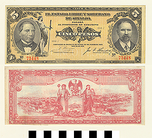 Thumbnail of Bank Note: Mexico, 5 Pesos (1992.23.1442)
