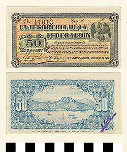 Thumbnail of Bank Note: Mexico, 50 Centavos (1992.23.1448)