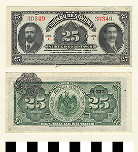 Thumbnail of Bank Note: Mexico, 25 Centavos (1992.23.1459B)