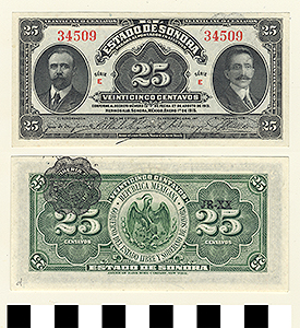 Thumbnail of Bank Note: Mexico, 25 Centavos (1992.23.1459D)