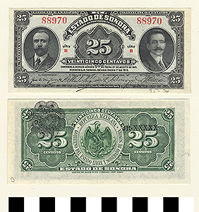 Thumbnail of Bank Note: Mexico, 25 Centavos (1992.23.1459G)