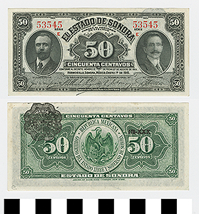 Thumbnail of Bank Note: Mexico, 50 Centavos (1992.23.1460E)