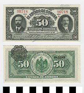 Thumbnail of Bank Note: Mexico, 50 Centavos (1992.23.1460F)