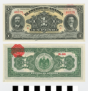 Thumbnail of Bank Note: Mexico, 1 Peso (1992.23.1461B)