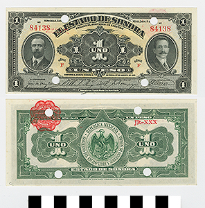 Thumbnail of Bank Note: Mexico, 1 Peso (1992.23.1461C)