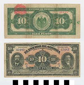 Thumbnail of Bank Note: Mexico, 10 Pesos (1992.23.1463B)