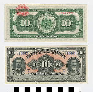 Thumbnail of Bank Note: Mexico, 10 Pesos (1992.23.1463F)