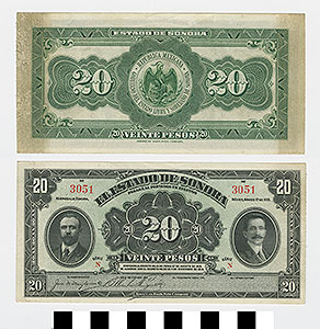 Thumbnail of Bank Note: Mexico, 20 Pesos (1992.23.1464)