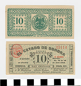 Thumbnail of Bank Note: Mexico, 10 Centavos (1992.23.1465)