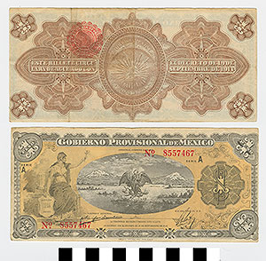 Thumbnail of Bank Note: Mexico, 1 Peso (1992.23.1468)