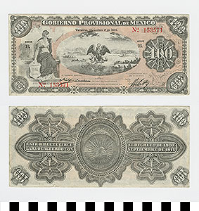 Thumbnail of Bank Note: Mexico, 100 Pesos (1992.23.1479)