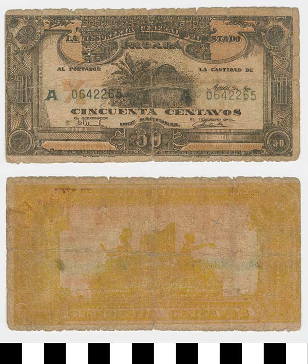 Thumbnail of Bank Note: Mexico, 50 Centavos (1992.23.1487)